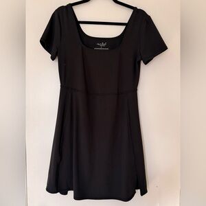 Isabel Black Short Sleeve Active Maternity Dress